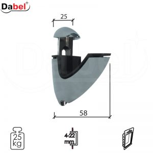 Nosač za staklenu policu N50 Hr 25/58/4-22mm  25kg DBP1