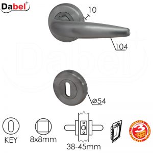 Kvaka rozeta za vrata GOCA Mat-Hr fi54/10/105/8/9mm .Klj DBP3