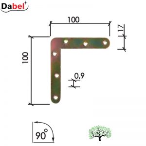 Vezač ugaoni LP1 ZnŽ x100xx100/17/0,9mm