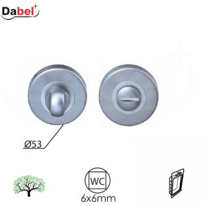 Rozeta za vrata SOMBOR-JOVA-GOCA Hr/Mat-Hr fi53mm  WC 6x6mm DBP2