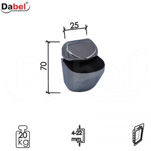 Nosač za staklenu policu MINI Mat-Hr 25/70/4-22mm (2kom) 20kg DBP1