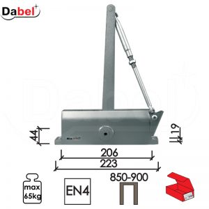 Zatvarač za vrata 4029 Silver 223(206)x44(19)mm  45-65kg Q