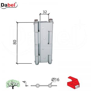 Šarka kaubojska za vrata SP3035 Silver x180x32x4mm/fi16   DBP2