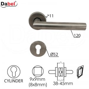 Kvaka rozeta za vrata NIŠ Inox fi53/10/135/8/9mm  Cil DBP3