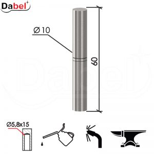 Šarka bravarska za vrata SP3 Ne fi10x60mm (2kom)  DBP1