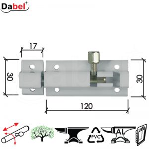 Reza za vrata 500 Bela x120x30/17x30mm   DSP