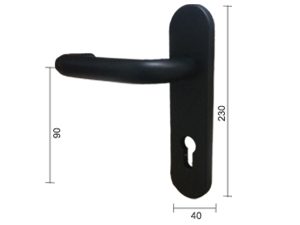 Kvaka za protivpožarna vrata VATRA Crna 8x8/70mm  3K
