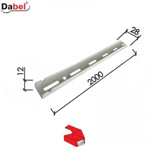 Šina za modularne nosače polica M5820 Bela 2000/28/12mm   Q