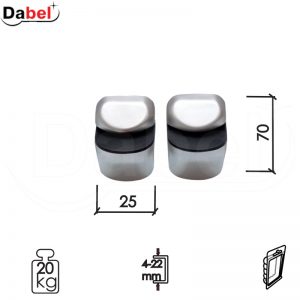 Nosač za staklenu policu MINI Hr 25/70/4-22mm (2kom) 20kg DBP1