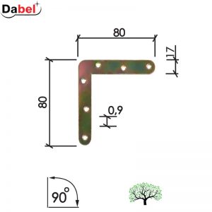 Vezač ugaoni LP1 ZnŽ 80x80/17/0,9mm