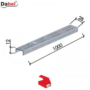 Šina za modularne nosače polica M5820 Silver 1000/28/12mm Q