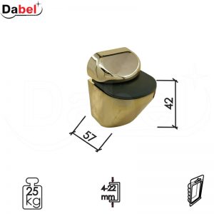 Nosač za staklenu policu UNIVERZAL Ms 42/58/42/4-22mm (2kom) 25kg DBP2