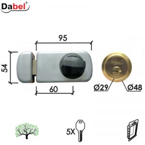Brava dodatna za vrata B2024 Mat-Ni 60/95x54/fi48/fi29  5kod BPDQ