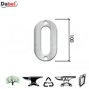 Kućni broj ARIEL-0 Inox 100mm montaža vijak DBP1