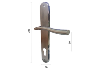 Kvaka šild za vrata NEVENA-S Hr/Mat-Hr 8x8/90mm  Cil
