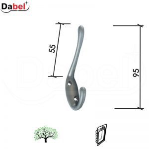 Kuka za kaput i šešir V55 Mat-Hr 55x95mm   DBP1