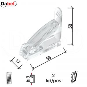 Držač stolnjaka DS2 Trans 58x58x17mm (2kom) max debljina stola 40mm DBP1