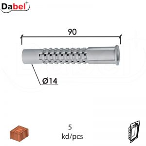 Tipl za blok i punu ciglu GS Bela fi x14x85mm (5kom)  DP2