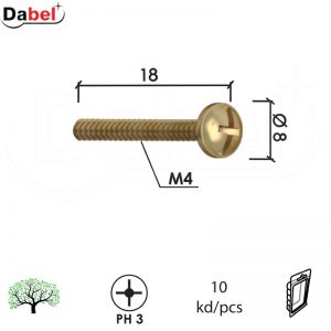 Vijak za ručicu VN2 ZnŽ M4x18/8mm (15kom)  DBP4