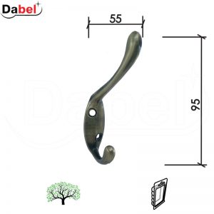 Kuka za kaput i šešir V55 S-Cu 55x95mm   DBP1