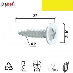 Vijak za plastiku VP2 ZnB 4,2x32/10mm (10kom) PH3 DBP4