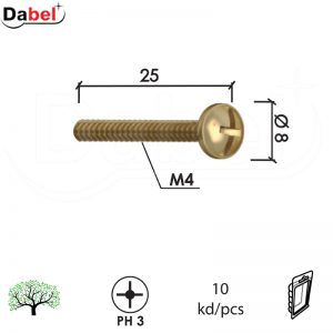 Vijak za ručicu VN2 ZnŽ M4x25/8mm (10kom)  DBP4