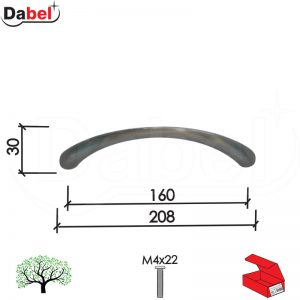 Ručica za nameštaj C40 B-Ni x160mm  M4x22mm DP1