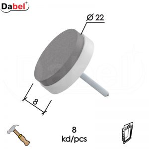 Podloška filc sa ekserom F04 Bela fi22mm (8kom)  DBP1