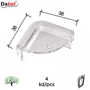 Štitnik ugla za sto STO2 Trans 38x38mm (4kom) DP1