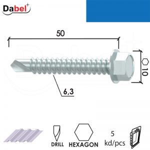 Vijak za lim VL1 ZnB 6,3x50/10mm (5kom) OK10 DBP4