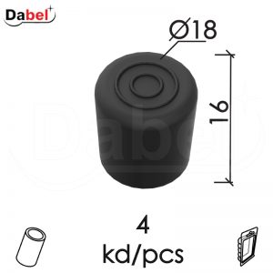 Navlaka za nogare stolica SN1 Crna fi18mm (4kom) cilindrični presek DBP1