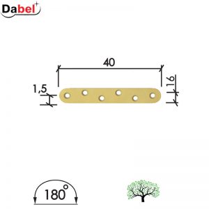 Vezač ravni VEZ10 ZnŽ 60x16x1,5mm (4kom)  DBP1
