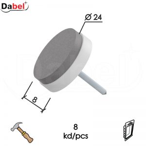 Podloška filc sa ekserom F04 Bela fi24mm (8kom)  DBP1