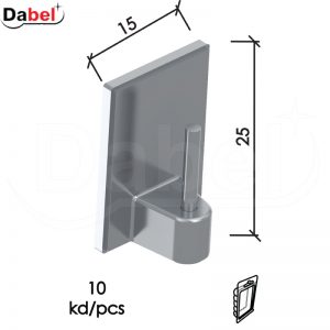 Vešalica samolepljiva V40 Silver 15x25mm (10kom)  DBP1