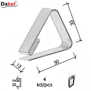 Držač stolnjaka DS1 Trans 50x33x13mm (4kom) max debljina stola 25mm DBP1