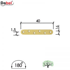 Vezač ravni VEZ10 ZnŽ 40x16x1,5mm (4kom)  DSP