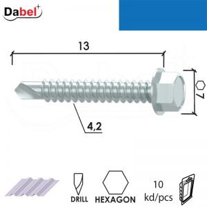 Vijak za lim VL1 ZnB 4,2x13/7mm (15kom) OK7 DBP4