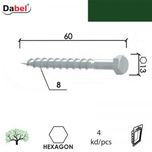 Vijak SALONIT ZnB 8x60/13mm (4kom) OK13 XPD