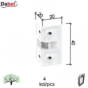 Ugaonik za nameštaj U9000 Bela 20x20x40mm (4kom)  DBP1