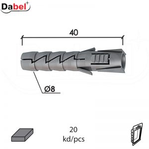 Tipl za beton C Siva fi 8x40mm
